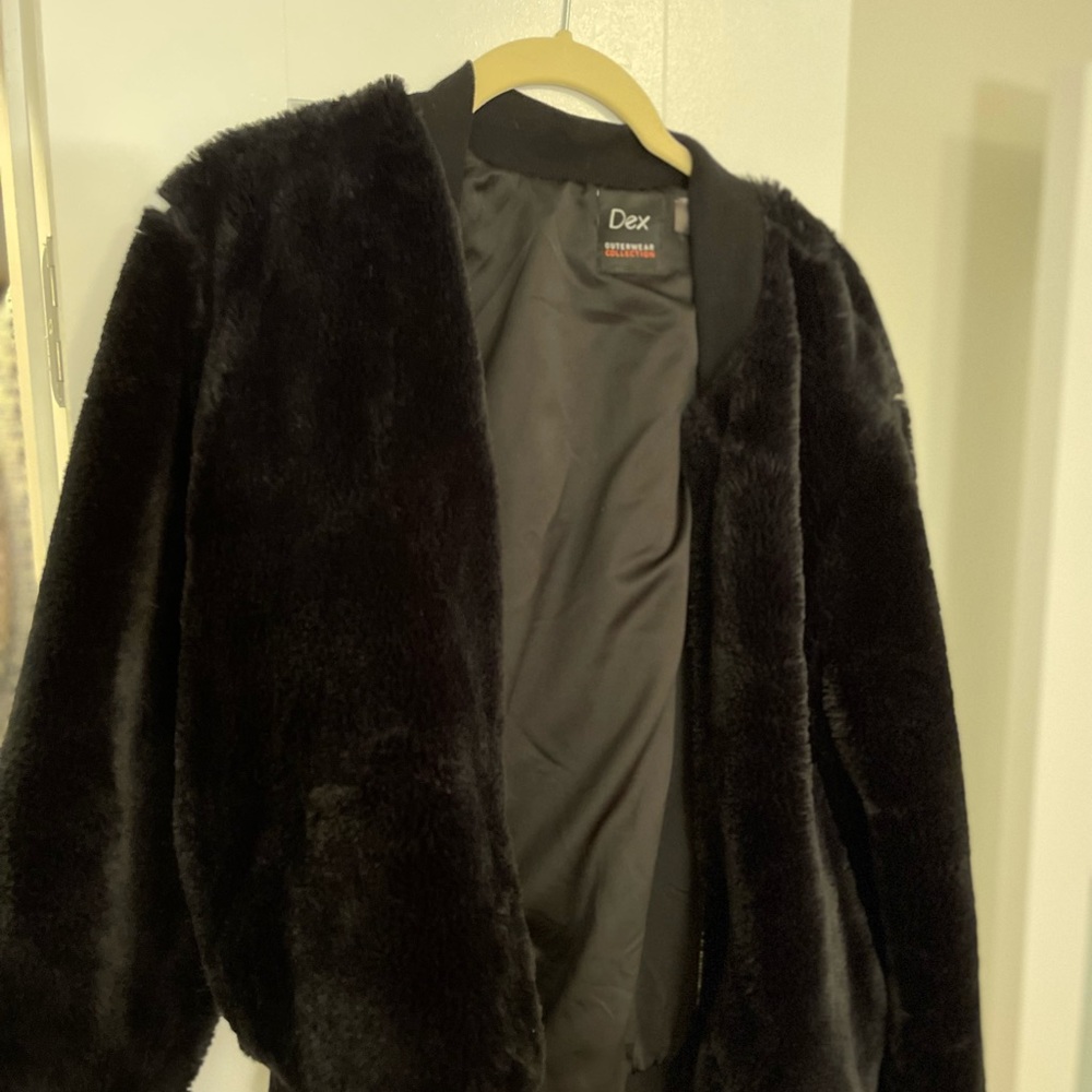 Black fuzzy jacket